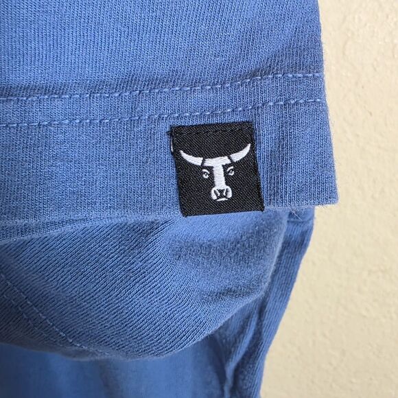 Hanes Beefy-T Vintage 90s Graphic Tee dog water fight Navy Blue Size Large - Picture 5 of 9